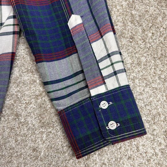 Vintage Wrangler Cowboy Cut Button Down Shirt Men's Size 16.5x36 Xlong Tails - Picture 5 of 8